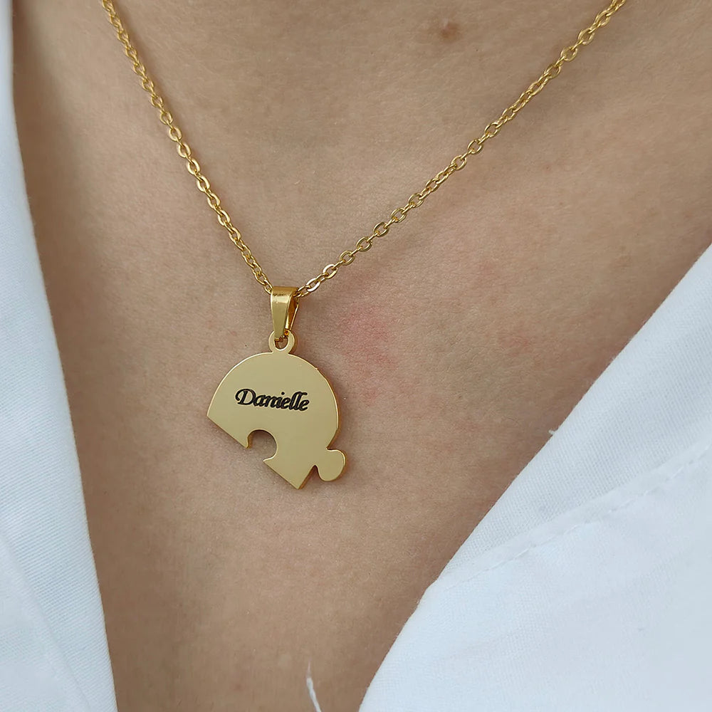Collier Amor™️ - Puzzle coeur famille personnalisable