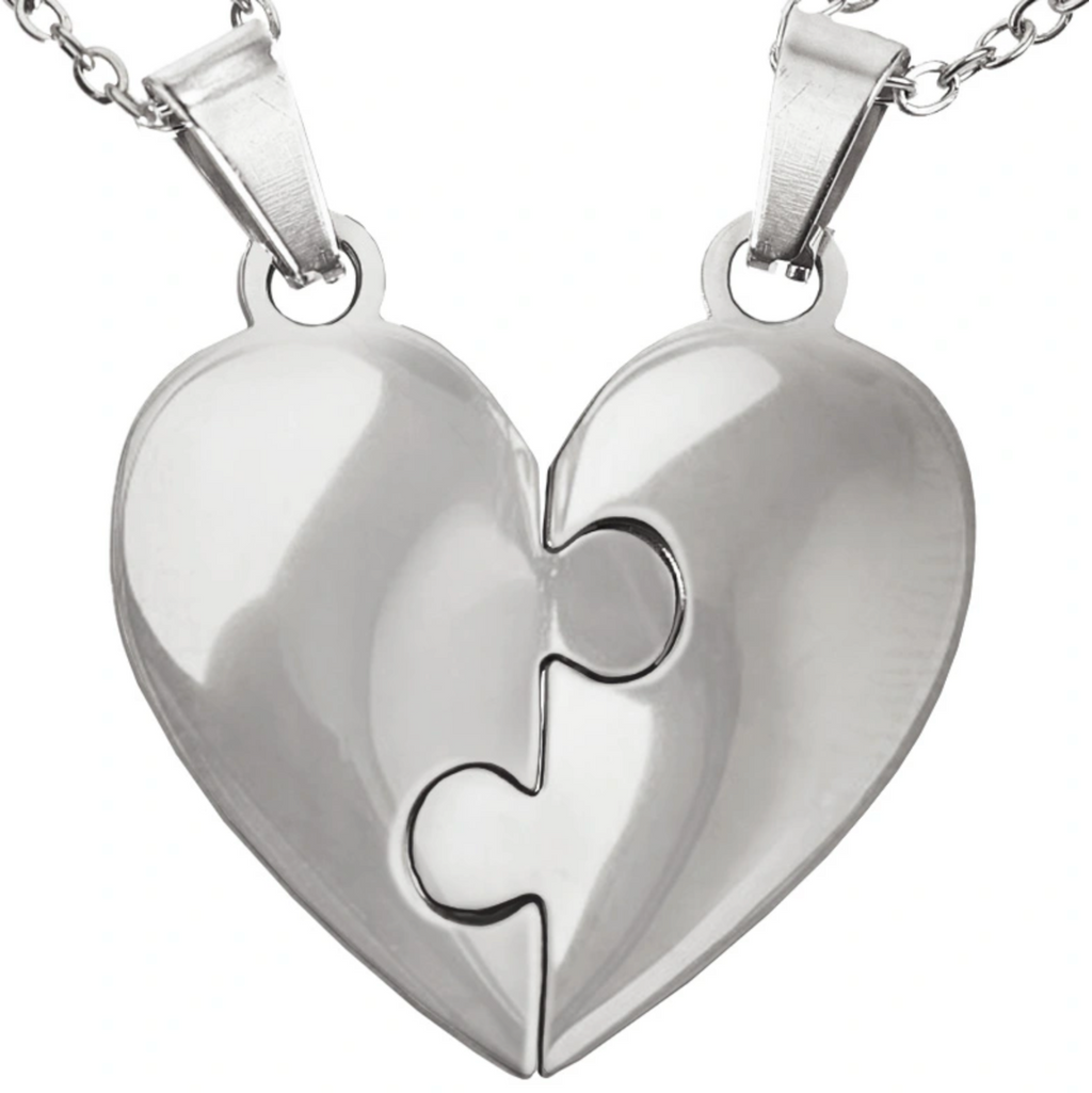 Collier Amor™️ - Puzzle coeur famille personnalisable