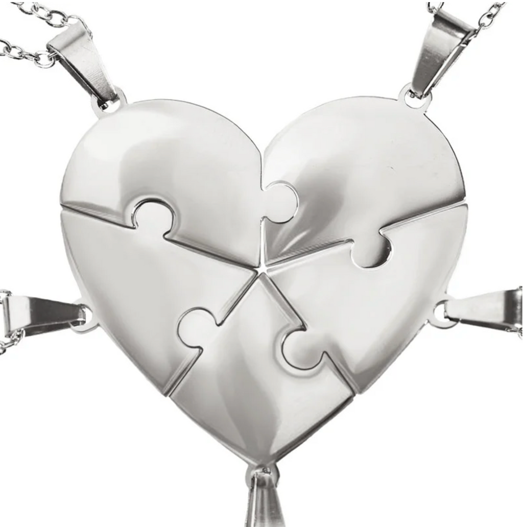 Collier Amor™️ - Puzzle coeur famille personnalisable