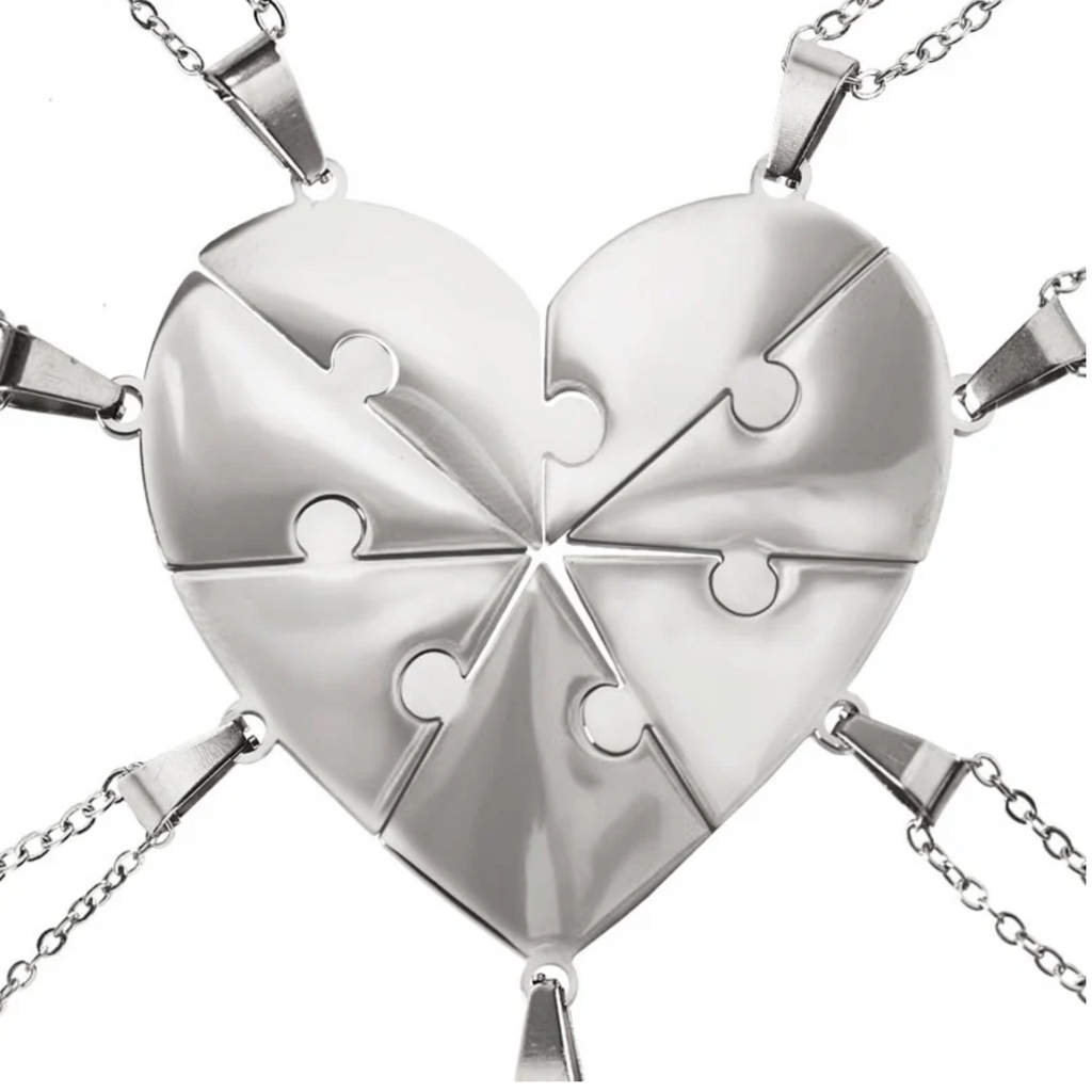 Collier Amor™️ - Puzzle coeur famille personnalisable