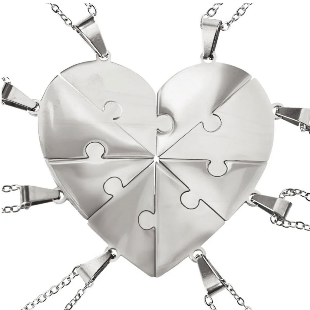 Collier Amor™️ - Puzzle coeur famille personnalisable