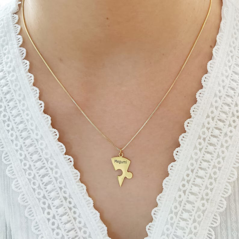 Collier Amor™️ - Puzzle coeur famille personnalisable