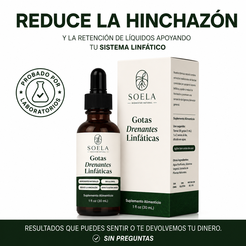Gotas de Drenaje Linfático | SOELA Bienestar Natural