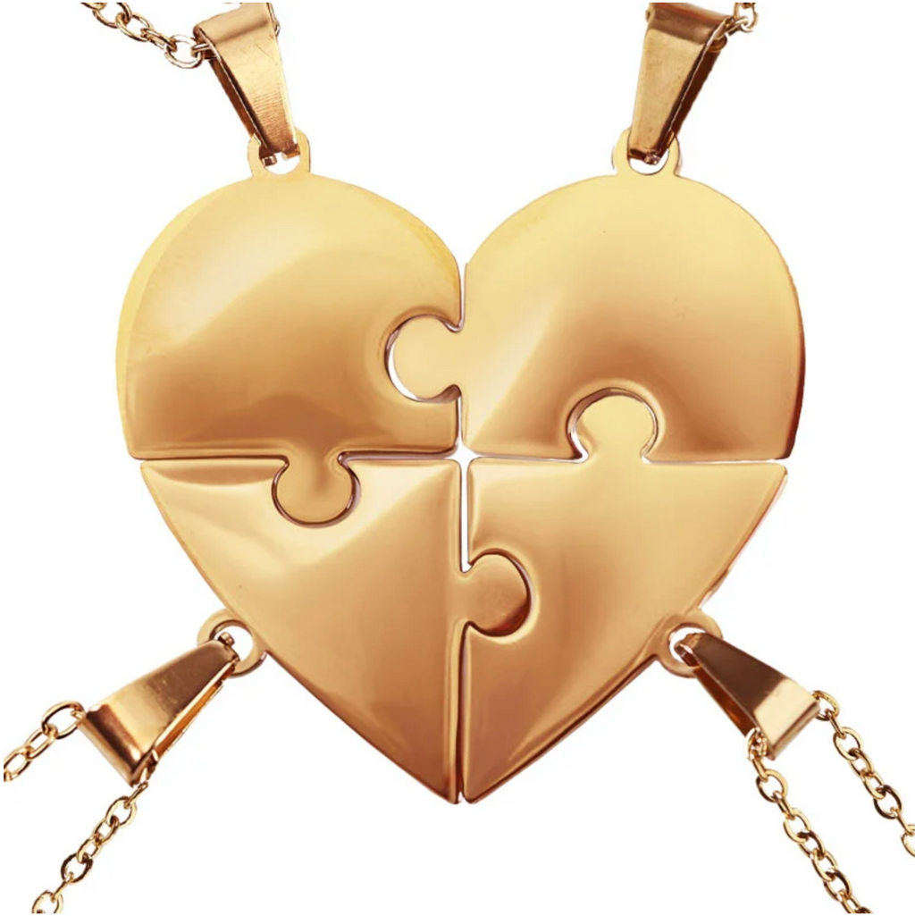 Collier Amor™️ - Puzzle coeur famille personnalisable