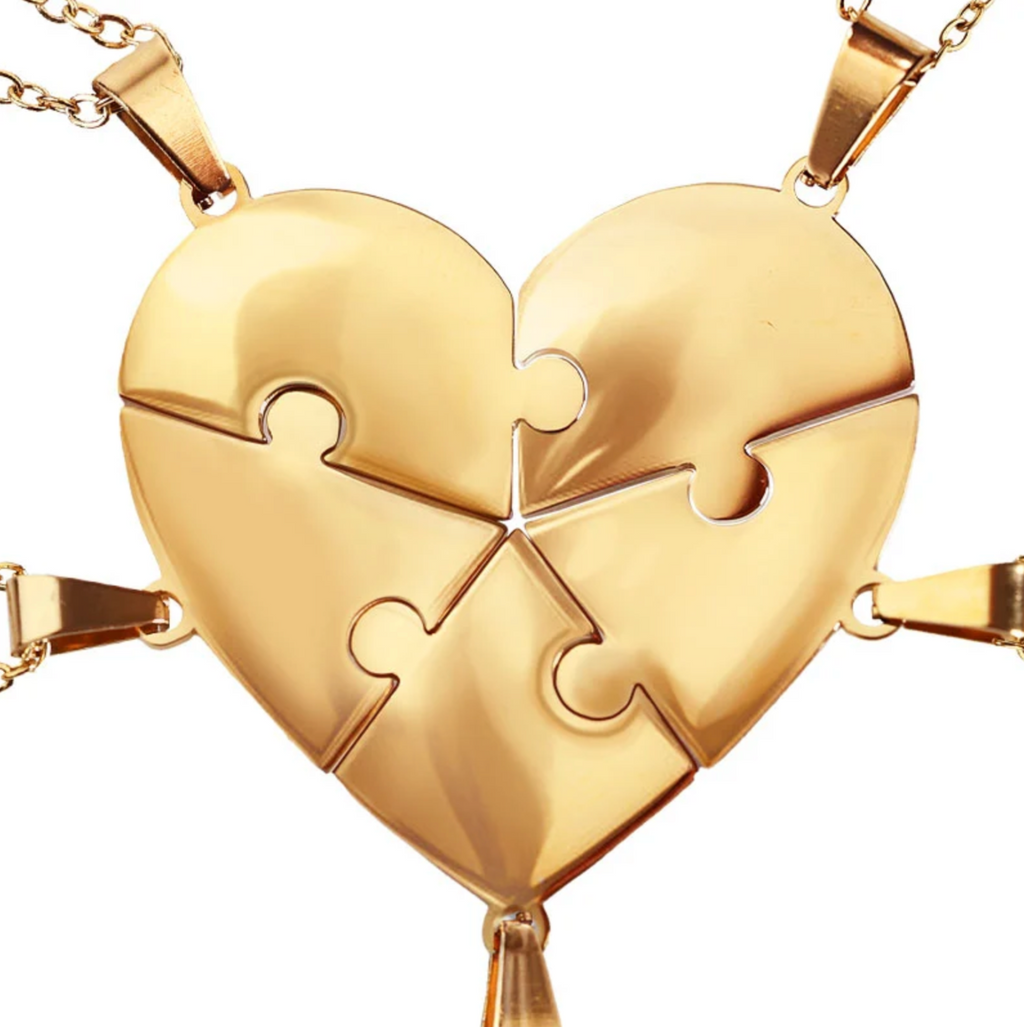 Collier Amor™️ - Puzzle coeur famille personnalisable