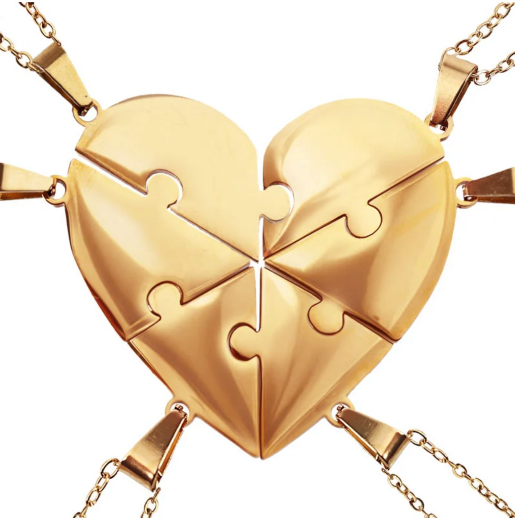 Collier Amor™️ - Puzzle coeur famille personnalisable