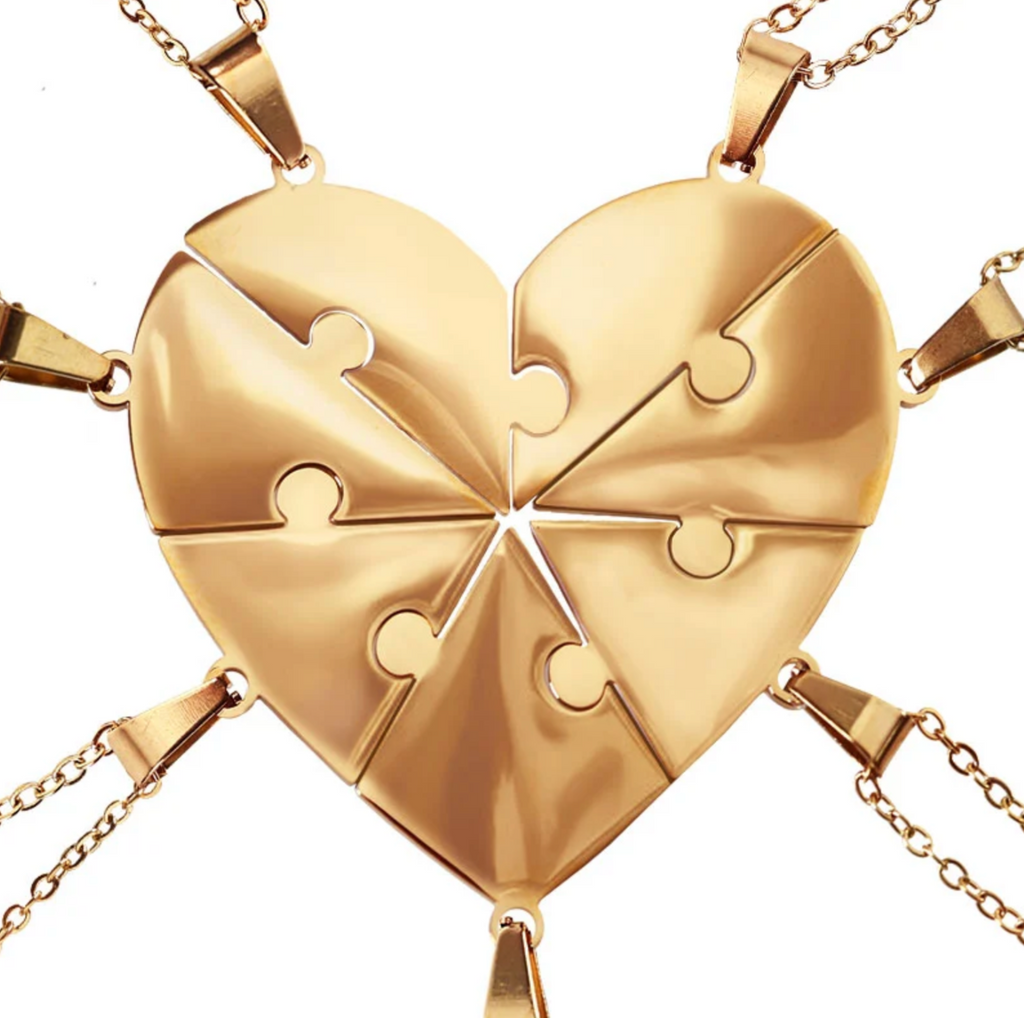 Collier Amor™️ - Puzzle coeur famille personnalisable