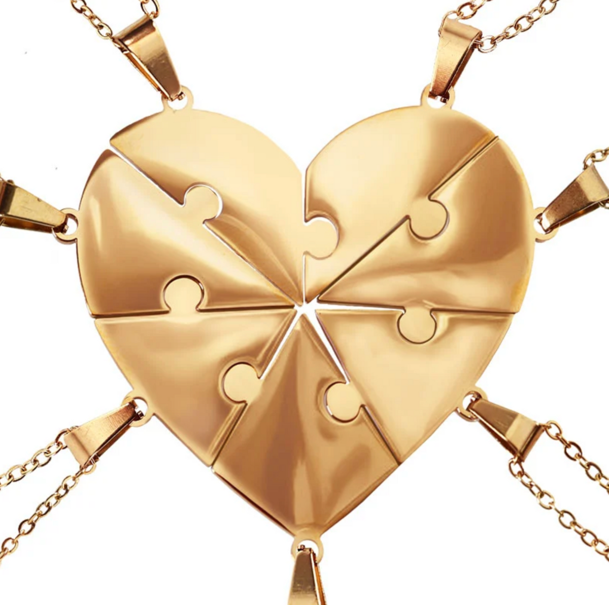 Collier Amor™️ - Puzzle coeur famille personnalisable