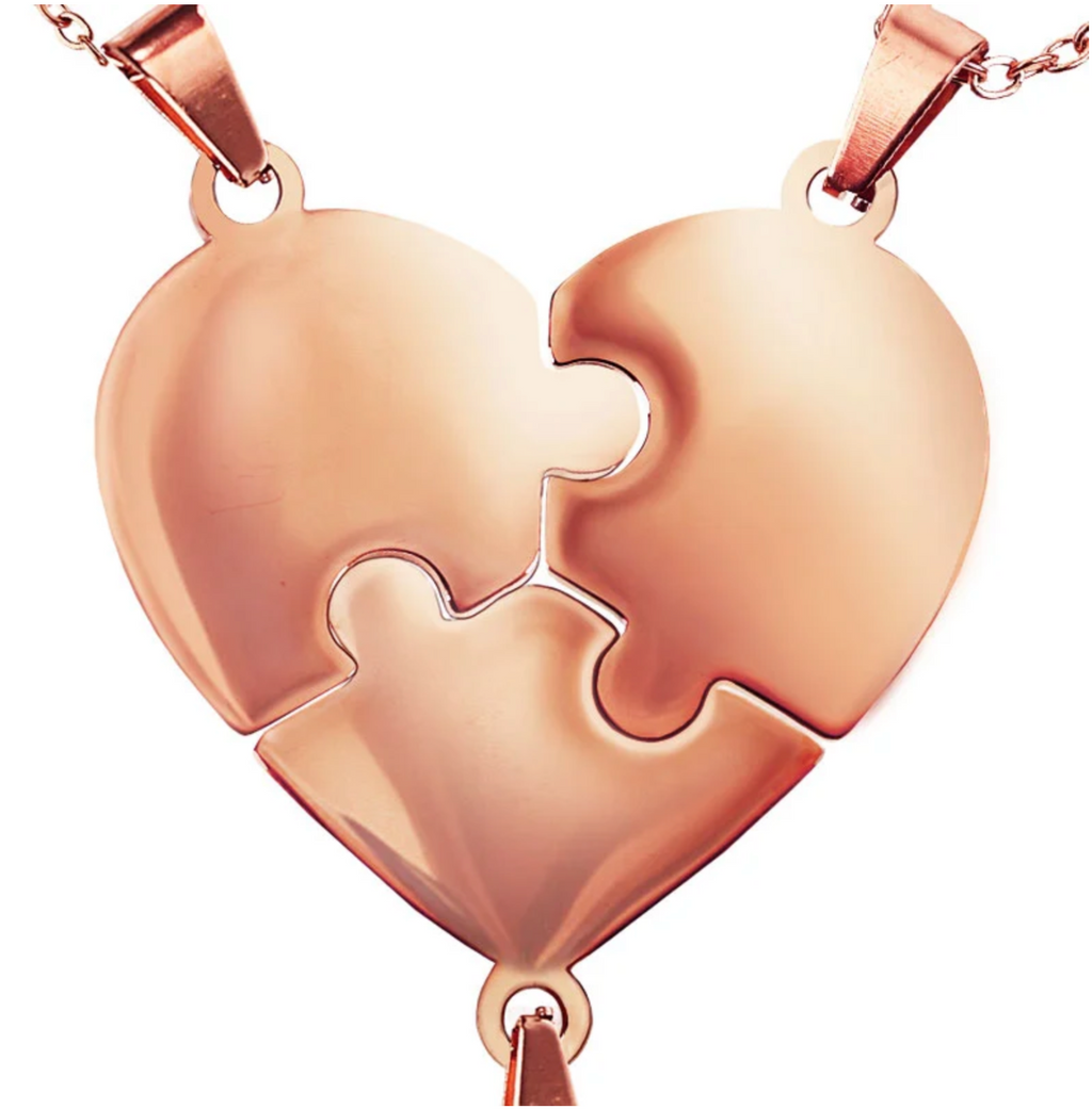 Collier Amor™️ - Puzzle coeur famille personnalisable
