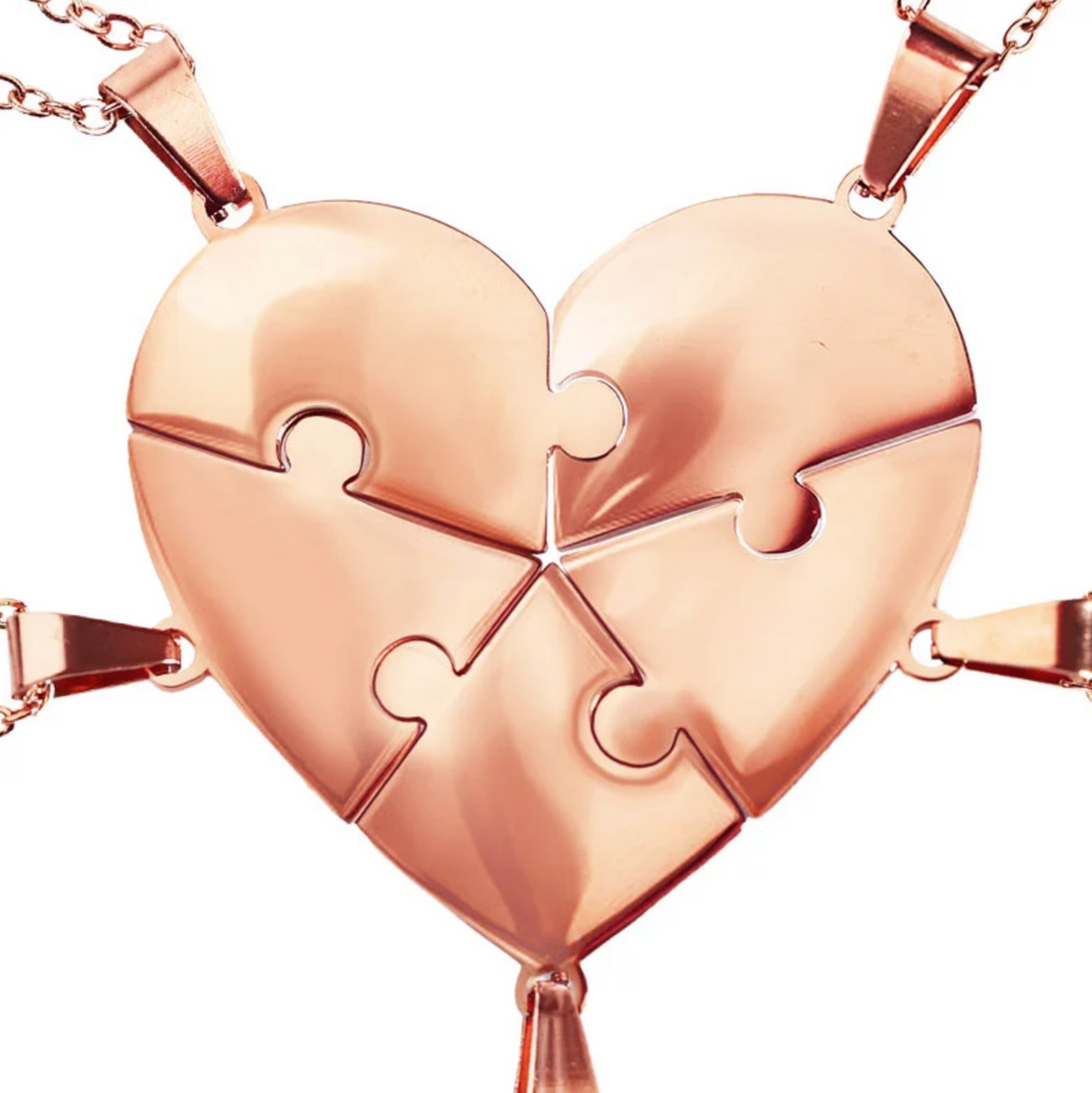 Collier Amor™️ - Puzzle coeur famille personnalisable