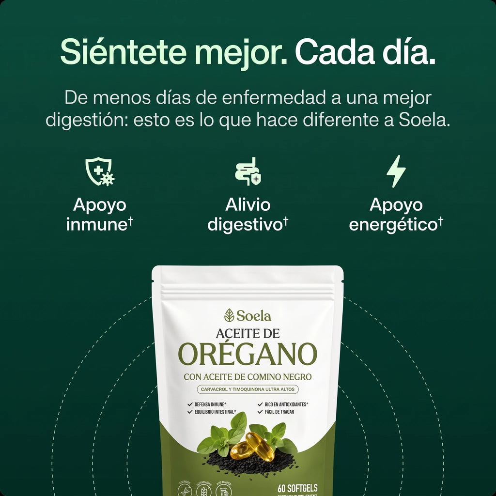 Siéntete mejor cada día - beneficios del orégano Soela